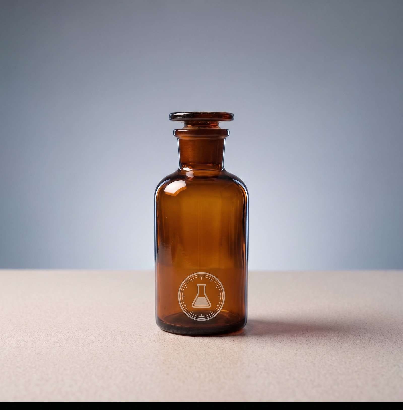 Amber Reagent Bottle, Ground Joint